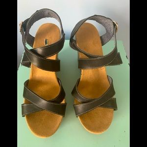 Dr. Scholl’s Black Wedge Sandals, 8.5, NWOB